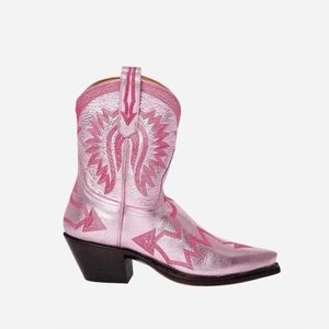 Miron Crosby Maggie Metallic Light Pink Boots